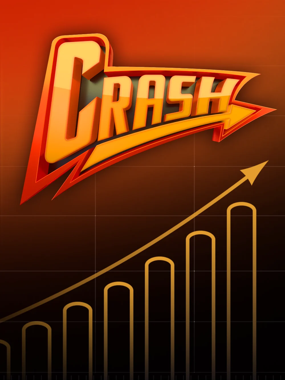 Juego crash con indicador de multiplicadores y tensión visual alta